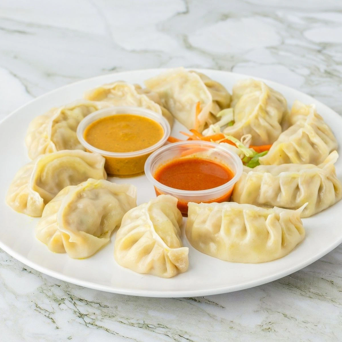 Steamed momo dish